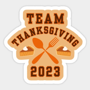 Team THANKSGIVING 2023 Classic Holiday Fan Style Sticker